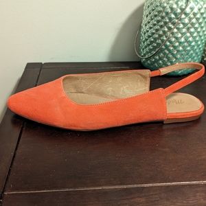 Madewell Coral Slingback Flats